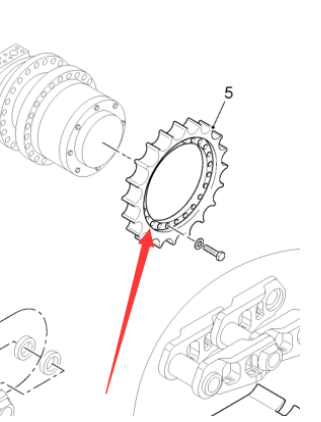 铣刨机行走驱动齿 41346